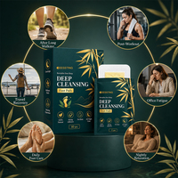 Marque privée, 10 patchs détoxifiants jetables aux herbes pour les pieds, nettoyage en profondeur, relaxation, amélioration du sommeil, doux et respectueux de la peau