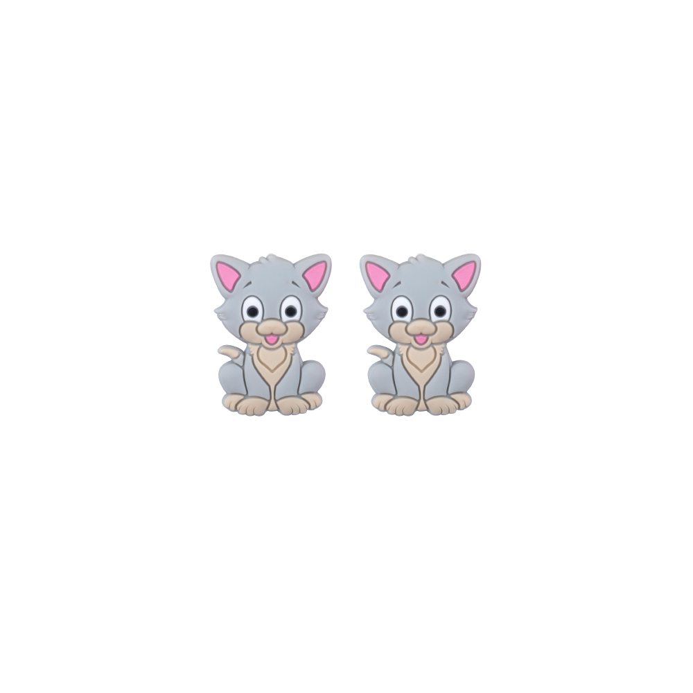 Cat Focal bead Gray SA40