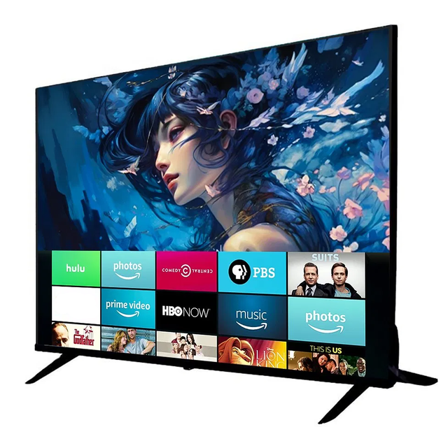 TV Factory OEM 24" 32" 43" 50" 65" 70" 75" 85" 100 Inch LED LCD TV 2K FHD 4K UHD Flat Screen Television Android Smart TV