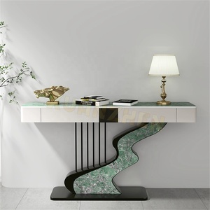 Xuanzhen nhà máy trực tiếp phòng khách đồ nội thất bằng đá cẩm thạch vàng giao diện điều khiển bảng sang trọng hiện đại lối vào bảng giao tiếp với ngăn kéo - Product Image 6