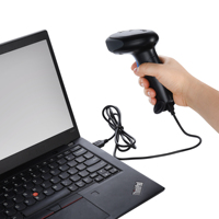 Escáner de Códigos de Barras 1D 2D QR, Inalámbrico de 2.4GHz y con Cable USB, Lector de Códigos de Barras Portátil con Soporte, Producto en Stock
