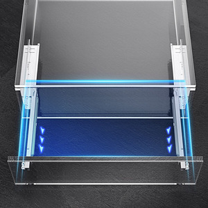 Rieles deslizantes para cajones Cooper de 36 pulgadas, 1.8 mm, acero laminado en frío, cierre suave con amortiguación para gabinetes de cajones - Product Image 1