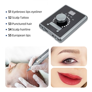 GINZO Rotary Permanent Makeup <strong>Tattoo</strong> Machine 3.5mm Stroke Air Dot Hair SMP Scalp Micropigmentation Machine Pen Supply Kit