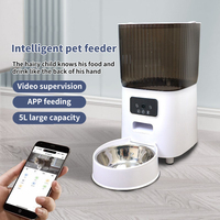 WiFi 5L automatique chat chien mangeoire pour animaux de compagnie écologique élégant en plastique distributeur de nourriture App télécommande bols pour animaux de compagnie mangeoires