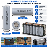 Batterie lithium-ion 21700 haute puissance INR21700S-50P 5000mAh 3.6V 60A à décharge élevée pour station d'alimentation portable