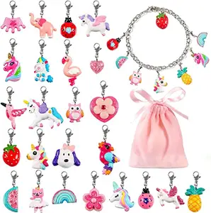 Kinder Perlen Armband BFF Armband Herstellung Kit für Kinder Mädchen Kinder Zubehör Einhorn Regenbogen Best Friends Schmuck Halskette
