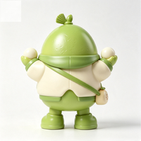 Figurine de collection personnalisée en forme de boulette de riz verte, en PVC et ABS, statue d'art fabriquée en Chine, OEM sur mesure pour la vente en gros aux marques