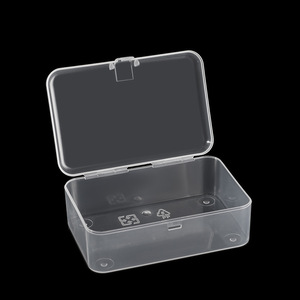 Rectangular Transparent Plastic <b>Box</b> Pp Material Flip Top <b>Lid</b> Jewelry Watch Storage Container - Product Image 1