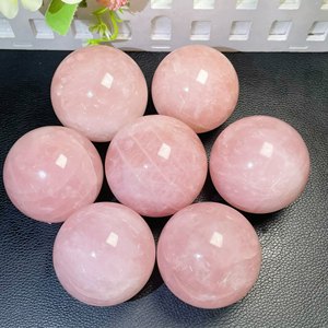 Venta al por Mayor de Bolas de Cuarzo Rosa Pulido Natural de Alta Calidad, Esfera de Citrino, Cristal de Fluorita Reiki, Colección de Gemas, Regalos - Product Image 4