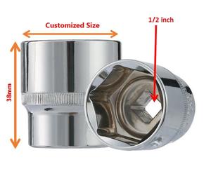 Ổ Cắm Ngắn Hình Lục Giác Lớn Cung Cấp Cho Nhà Máy Độ Cứng Cao Với Bộ Ổ Cắm Tác Động Quart 1/2 Inch Và Bộ Ổ Cắm Tác Động - Product Image 5