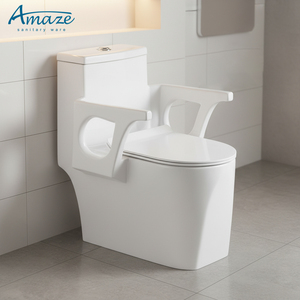 <span class=keywords><strong>WC</strong></span> monobloc en céramique de haute qualité avec accoudoirs, <span class=keywords><strong>pour</strong></span> personnes <span class=keywords><strong>âgée</strong></span>s, idéal <span class=keywords><strong>pour</strong></span> les hôpitaux – Vente directe usine - Product Image 1