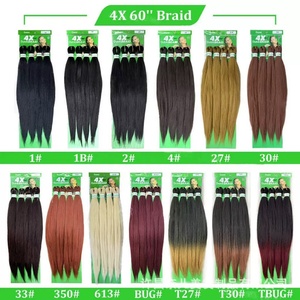 Offre Spéciale : Mèches de Cheveux Synthétiques Pré-étirées pour Tresses, 4x 60 Pouces, Paquets de Cheveux Jumbo Africains 400g, Extensions au Crochet - Product Image 5