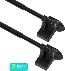 Batang Tirai Magnetik Multifungsi Dapat Disesuaikan untuk Pintu/Jendela Logam Tanpa Perlu Alat 16-28 Inci Hitam 2-Pak - Product Image 5