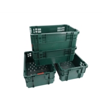 Bacs de rangement robustes et durables en plastique, empilables, pour le transport de denrées alimentaires et de poisson, capacité 180 litres