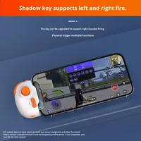 Pegangan Ponsel Profesional Tipe-C Rocker Gamepad Joystick Gaming Trigger Dengan Port Pengisian Daya untuk IOS Android