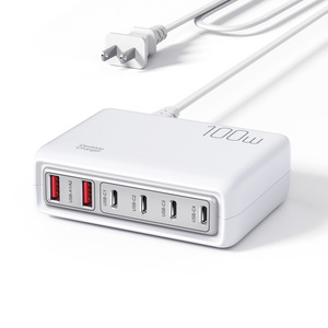 100W điện thoại di động gan Hub Khối Máy tính để bàn điện dải sạc USB C Trạm Sạc 20W PD sạc nhanh nhiều bộ sạc - Product Image 2