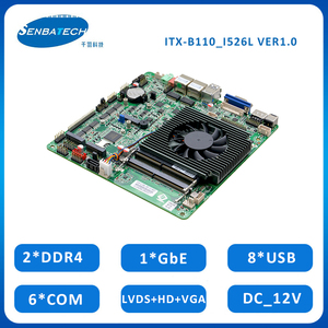2 Lan 2.5G I225V I5-1155G7 DDR4 最大64GB 4K显示 6 <span class=keywords><strong>COM</strong></span> 8 USB SIM PS2 工业主板 SBC 坚固型单板计算机 - Product Image 2