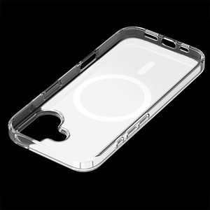 Nueva Funda Transparente Magnética con Carga Inalámbrica a Prueba de Golpes para <span class=keywords><strong>iPhone</strong></span> 17, Funda de TPU Acrílica Transparente, Color Naranja - Product Image 4