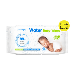 Biokleen personnalisé 72 lingettes humides biodégradables 100% en fibre de viscose 99% pures Toallas Humedas De Bamboo Wipe pour bébés - Product Image 1