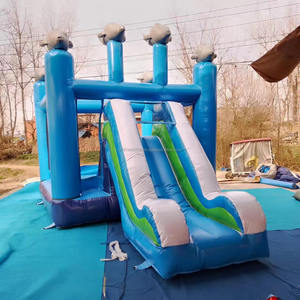 Tobogán inflable de PVC duradero de alta calidad para exteriores, tobogán inflable con temática oceánica, casa de rebote encantadora para niños a la venta - Product Image 2