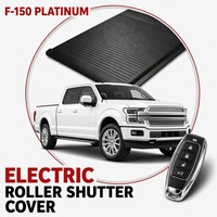 Couverture de benne électrique automatique rétractable F-150 Platinum en aluminium étanche avec drainage à une touche et verrouillage