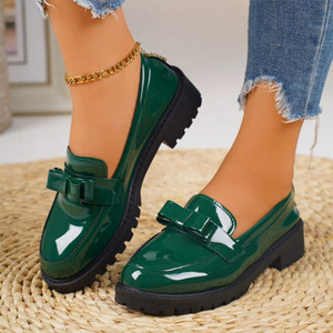 Custom Logo <strong>Women</strong> Patent Chunky Loafers Good Quality Comfortable <strong>Slip</strong> on Platform <strong>Shoes</strong> <strong>Non</strong> <strong>Slip</strong> Casual Wear Office Footwear - Product Image 6