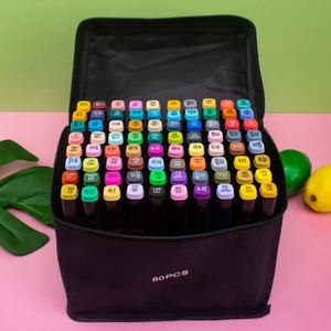 Juego de 168 Rotuladores de Doble Punta Permanentes de Plástico para Dibujo Artístico en Papel con Tinta de Alcohol y Óleo - Product Image 3