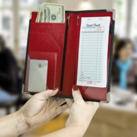 Organisateur de livre de serveur en cuir pour serveuse serveur livre de service serveur serveurs blocs de commande