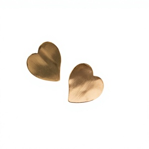 Plus Sign Geometrical Women Statement Earrings Elegant Antique Gold plated <b>Brass</b> Stud Post Earring jewelry - Product Image 2