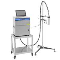 Imprimante jet d'encre CIJ industrielle 375 m/min, codeur jet d'encre continu 5 lignes, machine en acier IP54 pour l'emballage de bouteilles, fils et tuyaux