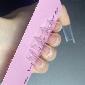 Cubierta acrílica francesa para <span class=keywords><strong>uñas</strong></span>, Punta curva Xxl C, recta, transparente, larga, cónica, cuadrada, transparente, 500 Uds. - Product Image 3