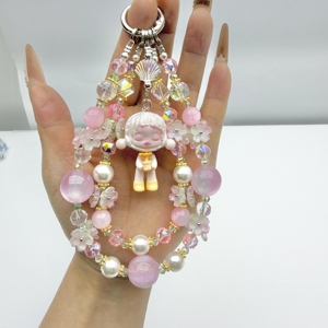 Chaîne de téléphone au design personnalisable avec poupée de dessin animé, plus de 500 styles, assortiment de couleurs de poupées - Product Image 3