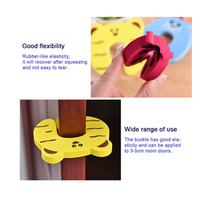 5 pz/lotto sicurezza del bambino per la protezione dei mobili appena nati tappo della <span class=keywords><strong>porta</strong></span> della carta di sicurezza Cute Animal Care Child Lock Finger Protector - Product Image 5
