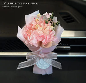 อุปกรณ์เสริมสำหรับผู้หญิงน้ำหอมปรับอากาศในรถยนต์หรูหราแบบพรีเมี่ยมลายดอกไม้แท้ - Product Image 1