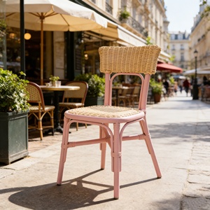 Sillas Apilables de Ratán Nórdicas Modernas y Lujosas para Fiestas al Aire Libre, Villas Familiares, Hoteles, Jardines de Ocio y Patios - Product Image 2