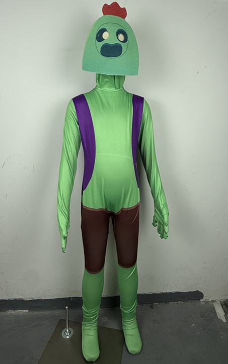One green tight-fitting dress