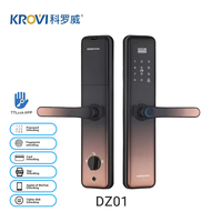 Sistema de Manija de Entrada sin Llave Biométrica KROVI DZ01 con Teclado Digital e Integración con TTlock