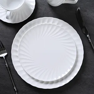 PITO HoReCa Restaurant Hotel Ceramic White 16Pcs/Set White Ceramic Dinnerware Set Home Kitchen Dinner Plate Dish