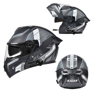 男女兼用カスタムバイク乗馬ヘルメットフリップクラッシュADヘルメット大人用ABSデュアルバイザーオールシーズンヘルメット工場 - Product Image 2