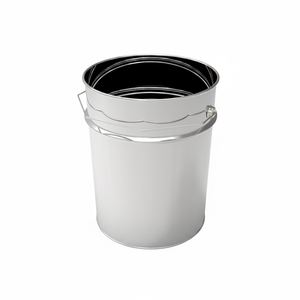 Kontensan L695 Cylindrical Metal <b>Tin</b> Container 10 Litre Vegetable Oil Storage <b>Bucket</b> 220x262mm Dimensions Turkey - Product Image 2