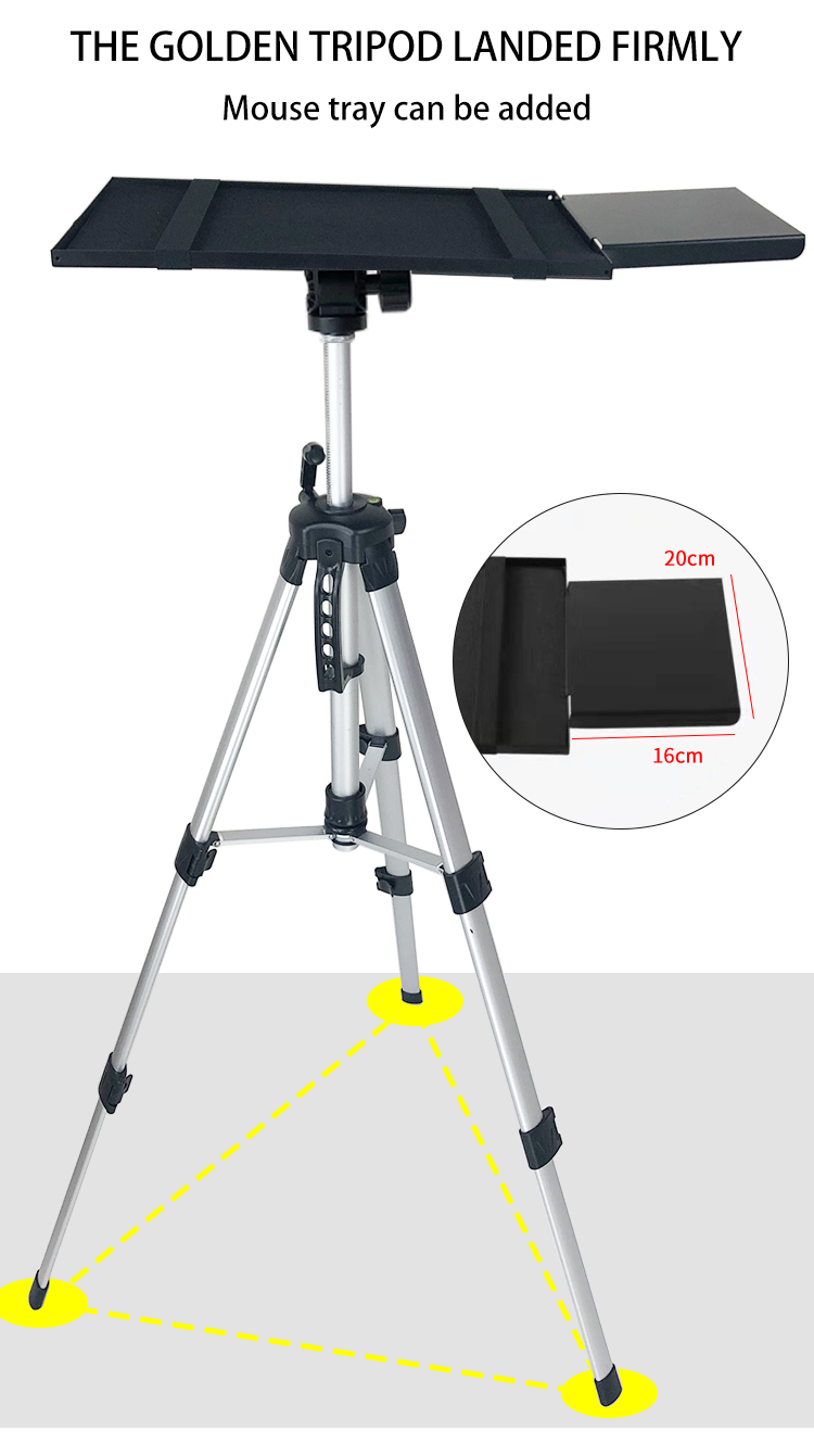 Universal Portable Easy rotation Foldable Outdoor Aluminum Projector Camera Equipment Live Bracket Holder Tripod Stand