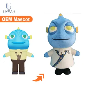 UYEAH swim fairy monster custom design character adult plush doll costume cartoon bluey mascot for children