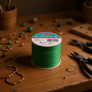 Filo Cerato ILAN 1mm X 20m Verde per Creazione di Gioielli - Product Image 3