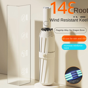 Chất lượng cao mới chống UV gió mưa bão tự động 3 lần ô người đàn ông lớn đôi dù để che nắng kép quảng cáo ô tùy chỉnh - Product Image 4