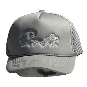 Gorra Trucker Corteiz Blanca de Malla Unisex con Logotipo Bordado, Protección Solar, Tejido de Algodón Transpirable, Estilo Americano de 5 Paneles - Product Image 4
