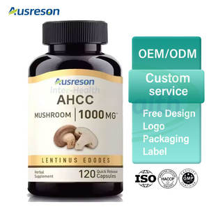 Kapsul Ekstrak Jamur <span class=keywords><strong>Shiitake</strong></span> Ahcc Ausreson Private Label Lions Mane 500mg 1500mg Suplemen Herbal Imunitas Kapsul Ahcc - Product Image 4