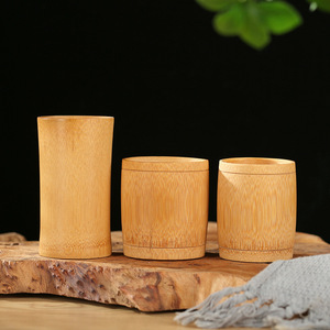 Hand Polished Bamboo <b>Teacups</b> Set Reusable Natural Tableware For Tea Ceremony Gift - Product Image 2