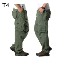Pantalon tactique en toile de coton camouflage pour homme, multi-poches, pour la randonnée, la chasse, pantalon cargo, pantalon safari