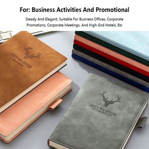 A5 Notebooks Business Planner and Journal Custom Logo PU Leather Notebook Meeting Record Diary for School - Product Image 3