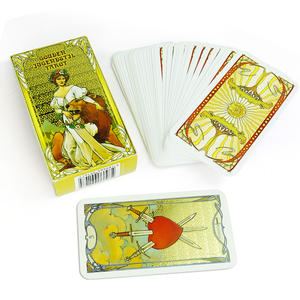 ชุดการ์ดเกมไพ่ทาโรต์แสตมป์ทองคุณภาพสูงพร้อมคู่มือสำหรับผู้ใหญ่ลดตามสั่ง - Product Image 2